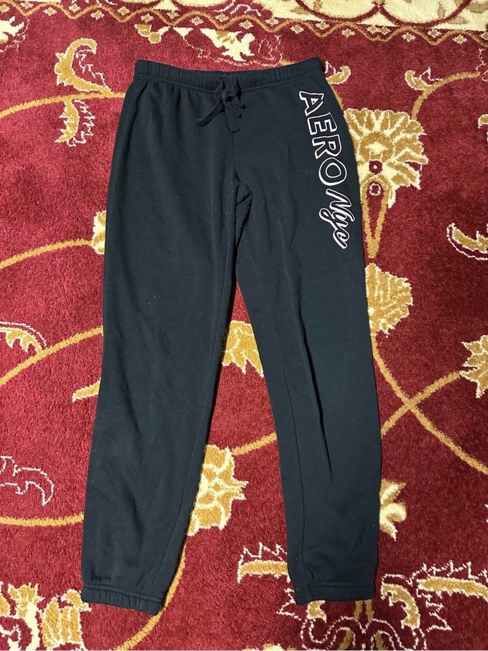 Aeropostale Black Logo Jogger Sweatpants